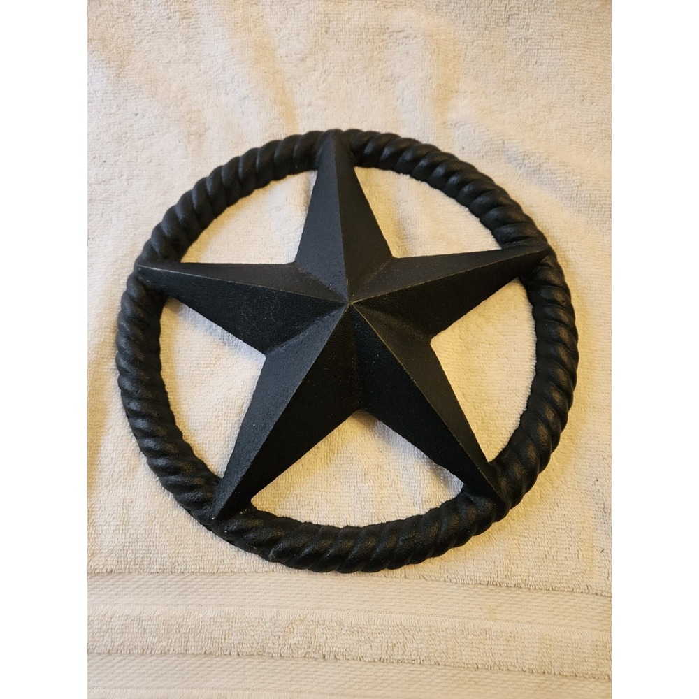 CAST IRON WALL HANGING BARN STAR Nautical Rustic Decor 10.5 Inches